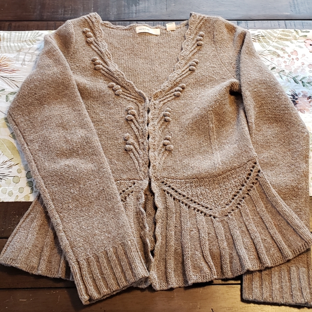 Anthropologie Sleeping on Snow Cardigan
